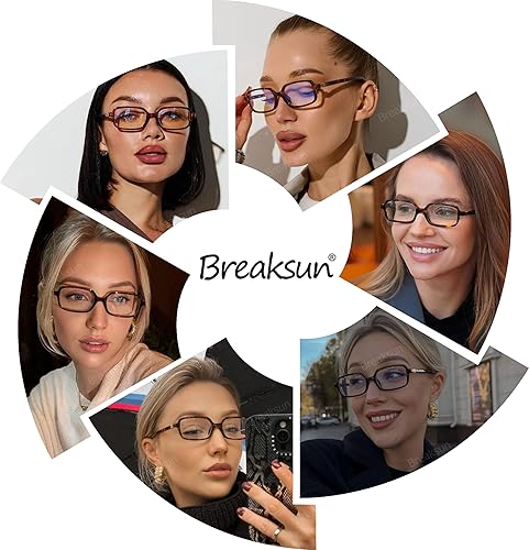 Breaksun Retro Rectangle Blue Light Blocking Glasses